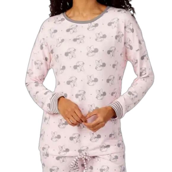 Disney Women’s Minnie Mouse Pink PJ Pajamas Loungewear 2 piece Set XL NWT - Picture 5 of 7